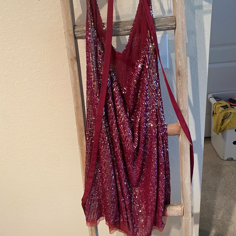 Sparkly garnet dress